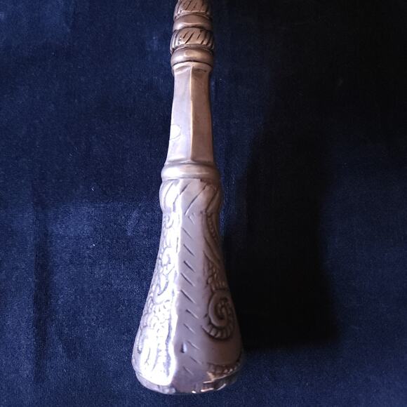 Vintage Rare Ornate Desk Magnifier Magnifying Glass Silverplate Made in India - Picture 8 of 9